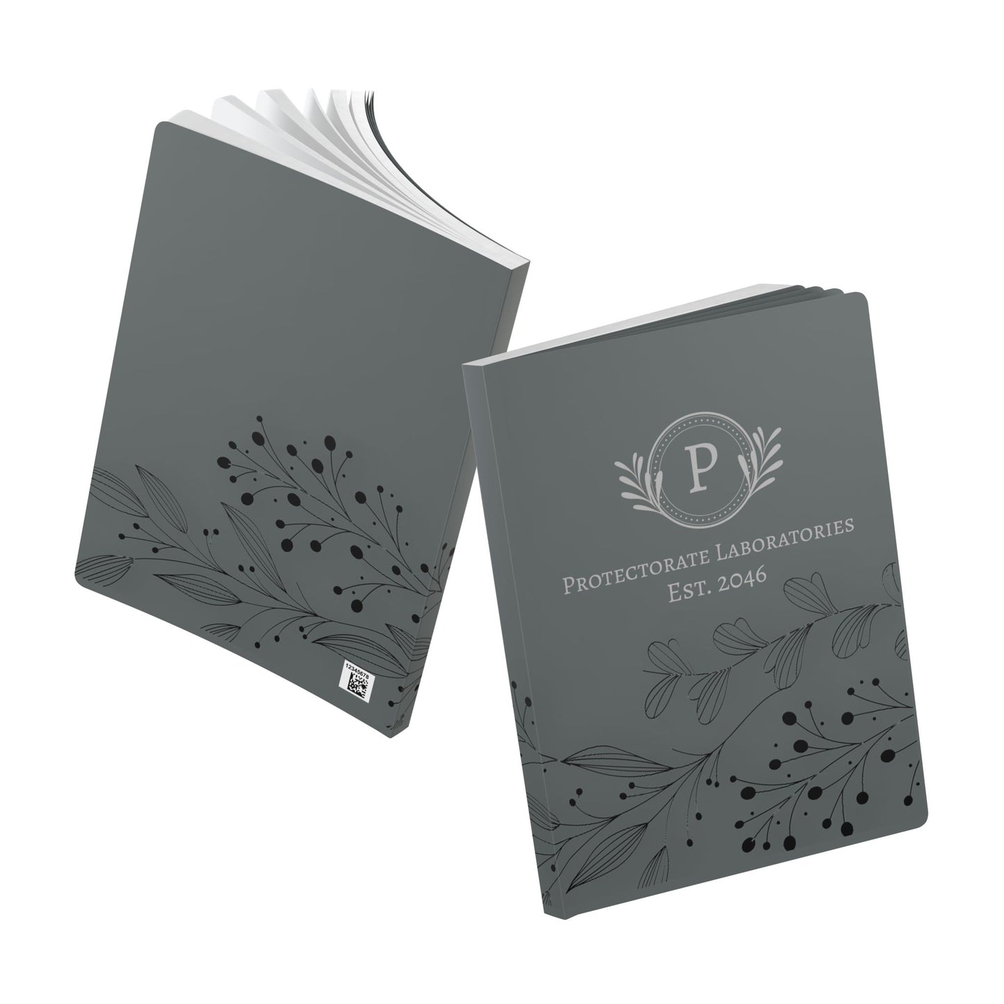 Elegant Floral Softcover Journal, Personalized Writing Notebook, Diary for Creative Minds, Gift for Writers, 2046 Est., Daily Planner