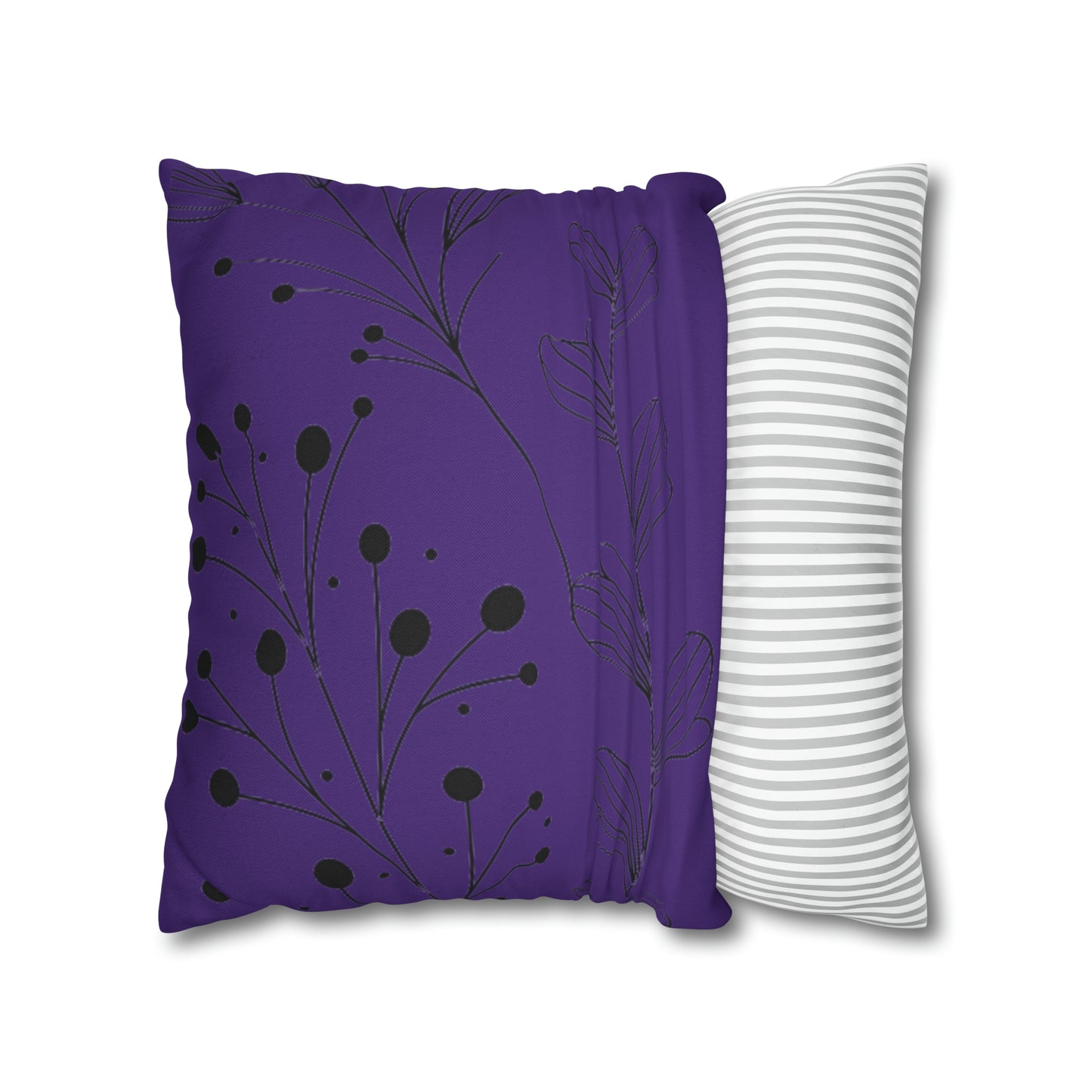 Purple Spun Polyester Square Pillow Case