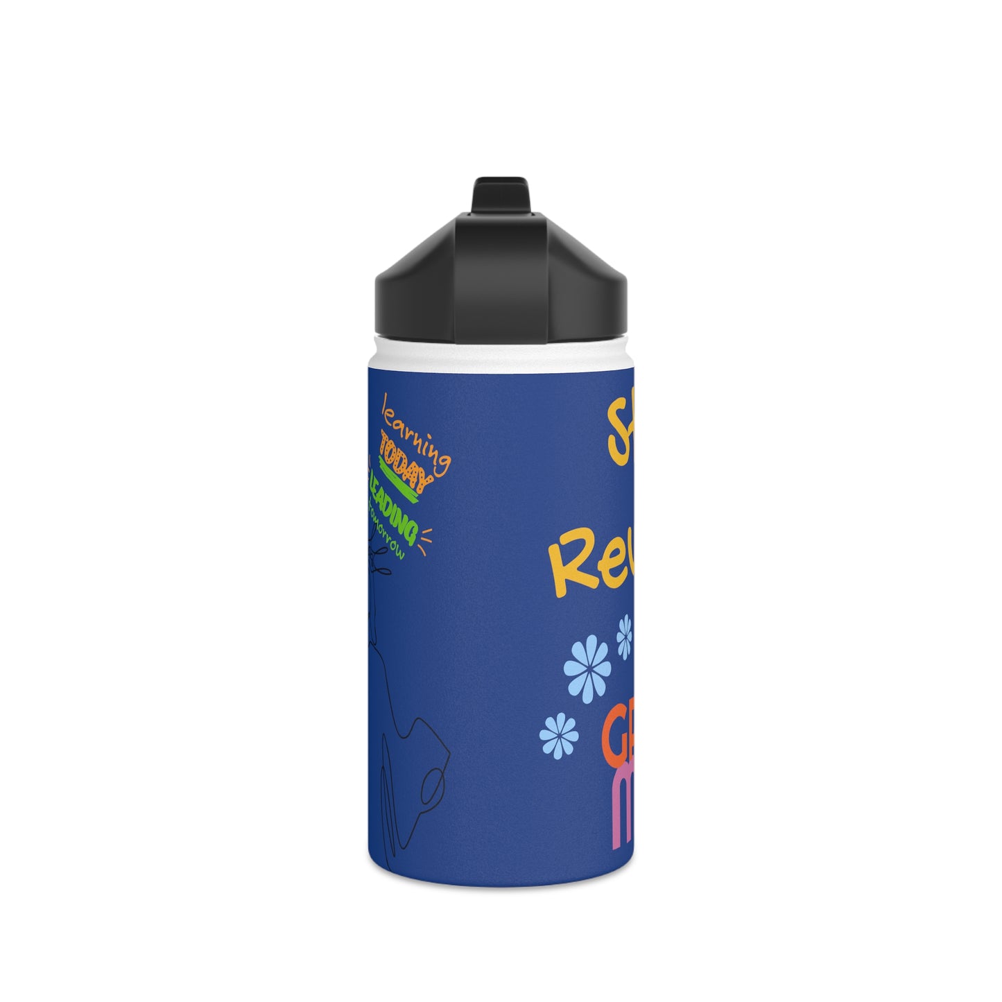 "Start a Revolution" Stainless Steel Water Bottle, Standard Lid