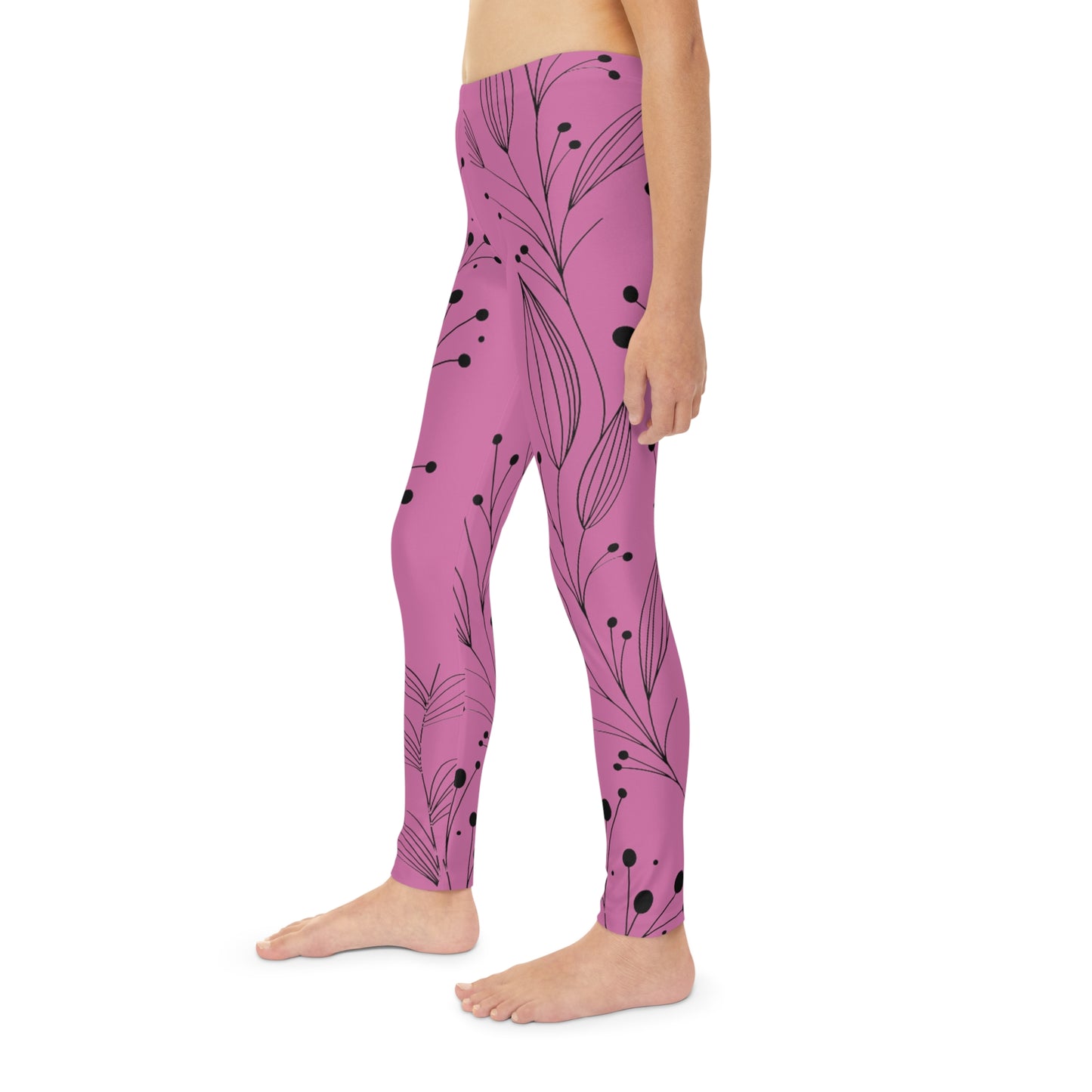 Pink Youth Full-Length Leggings (AOP)