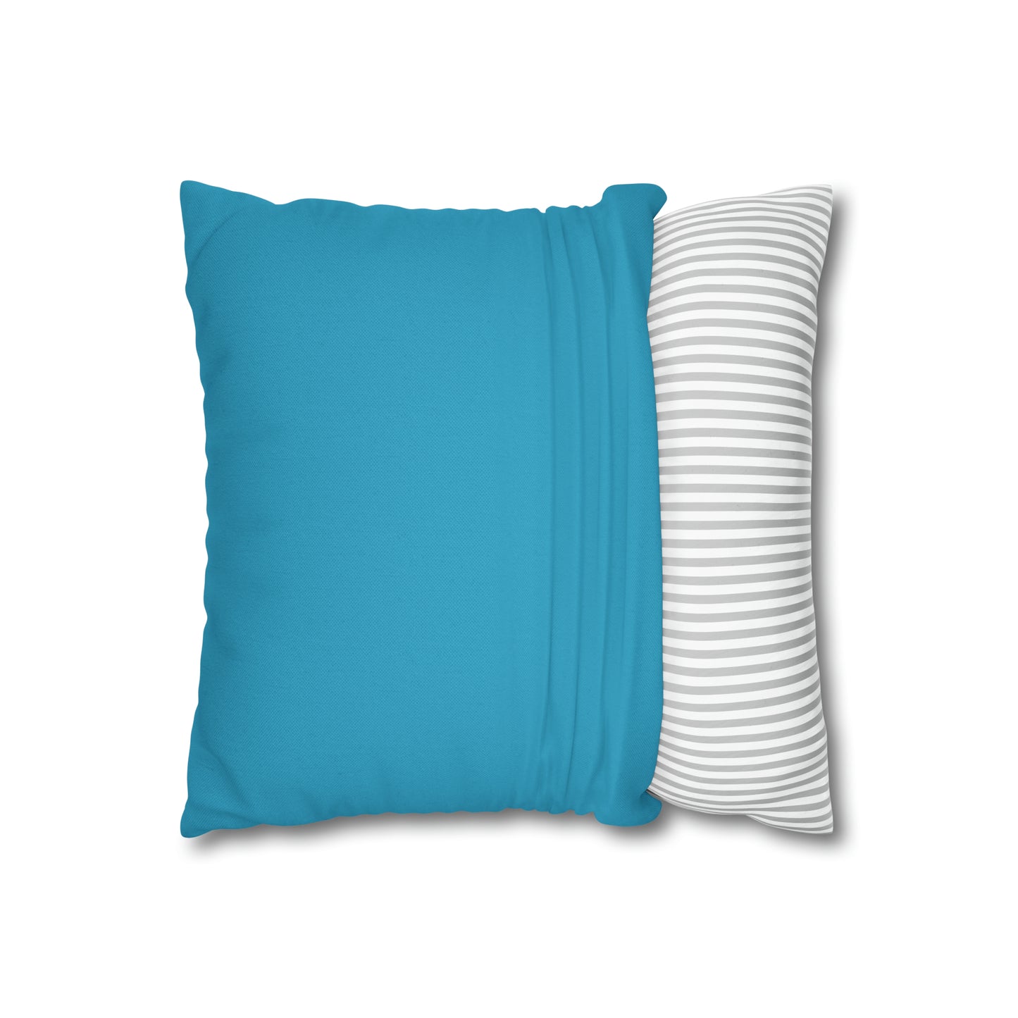 Turquoise Spun Polyester Square Pillow Case