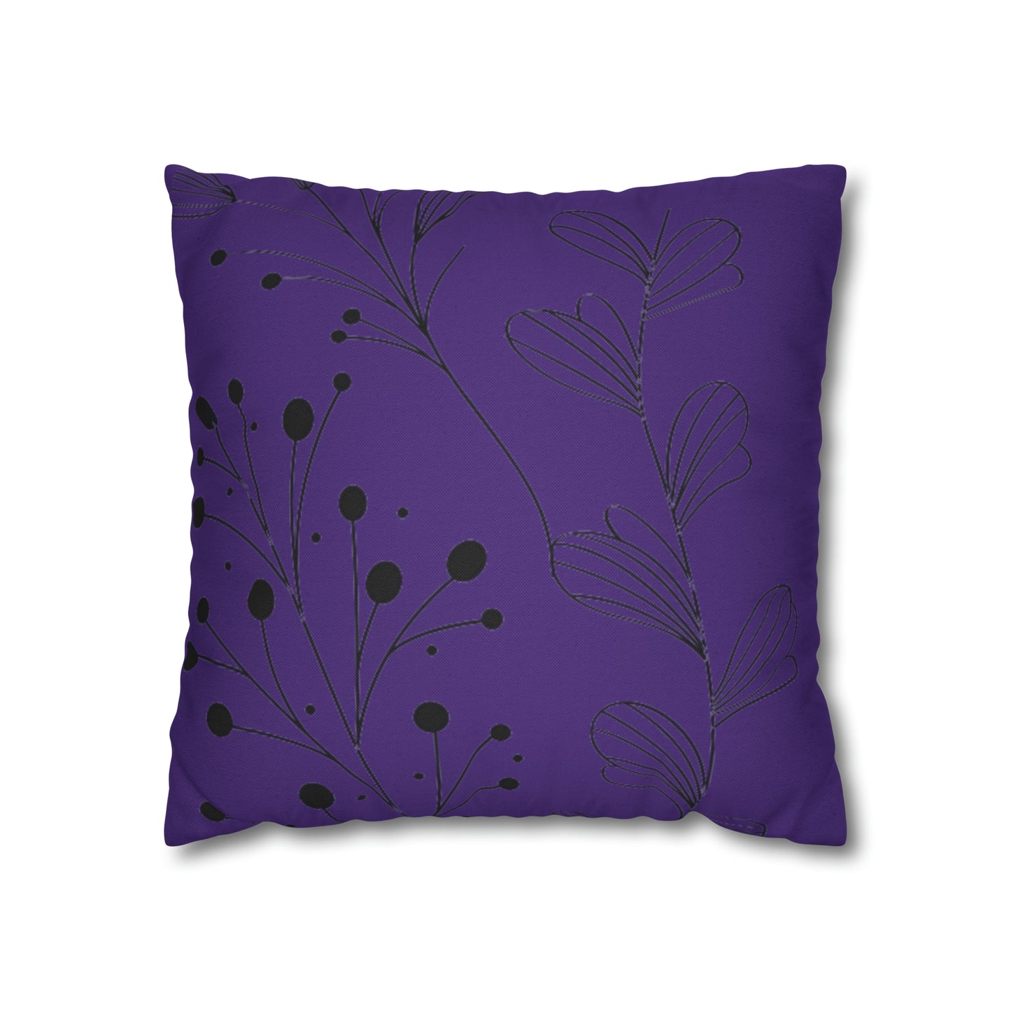 Purple Spun Polyester Square Pillow Case