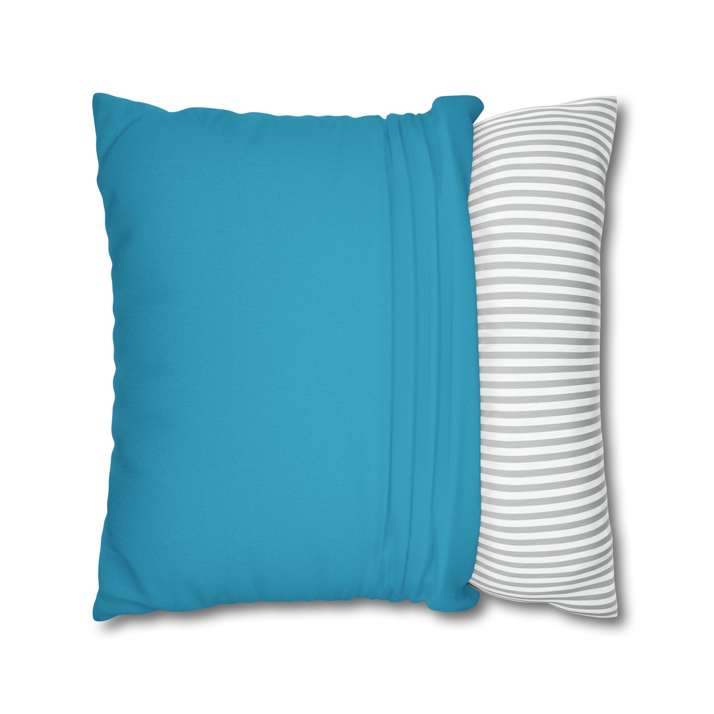 Turquoise Spun Polyester Square Pillow Case