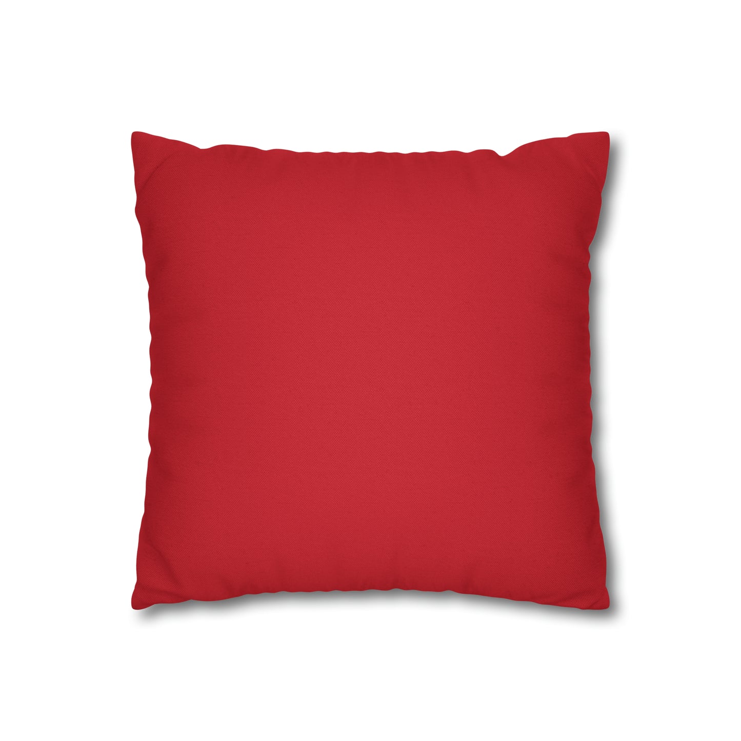 Red Spun Polyester Square Pillow Case