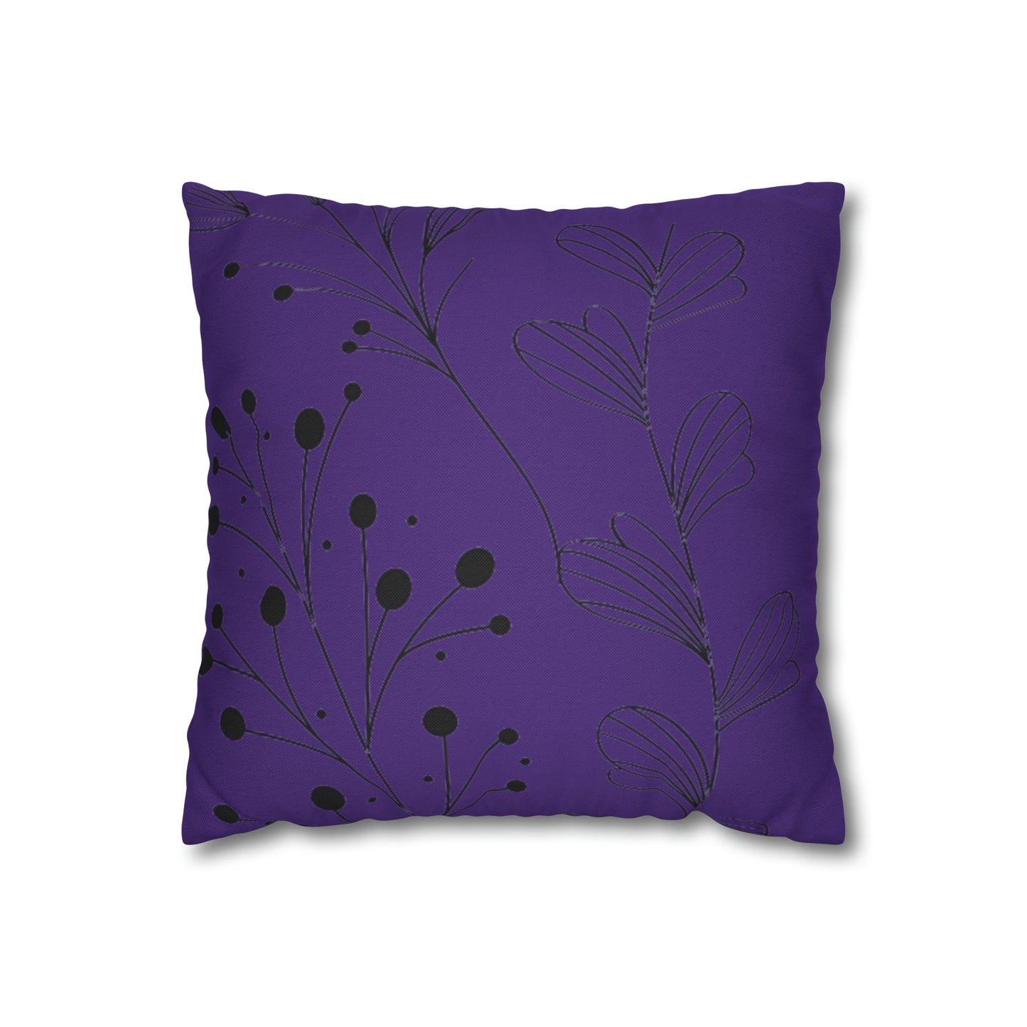 Purple Spun Polyester Square Pillow Case