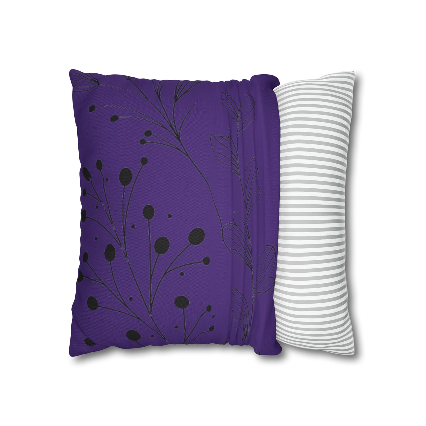 Purple Spun Polyester Square Pillow Case