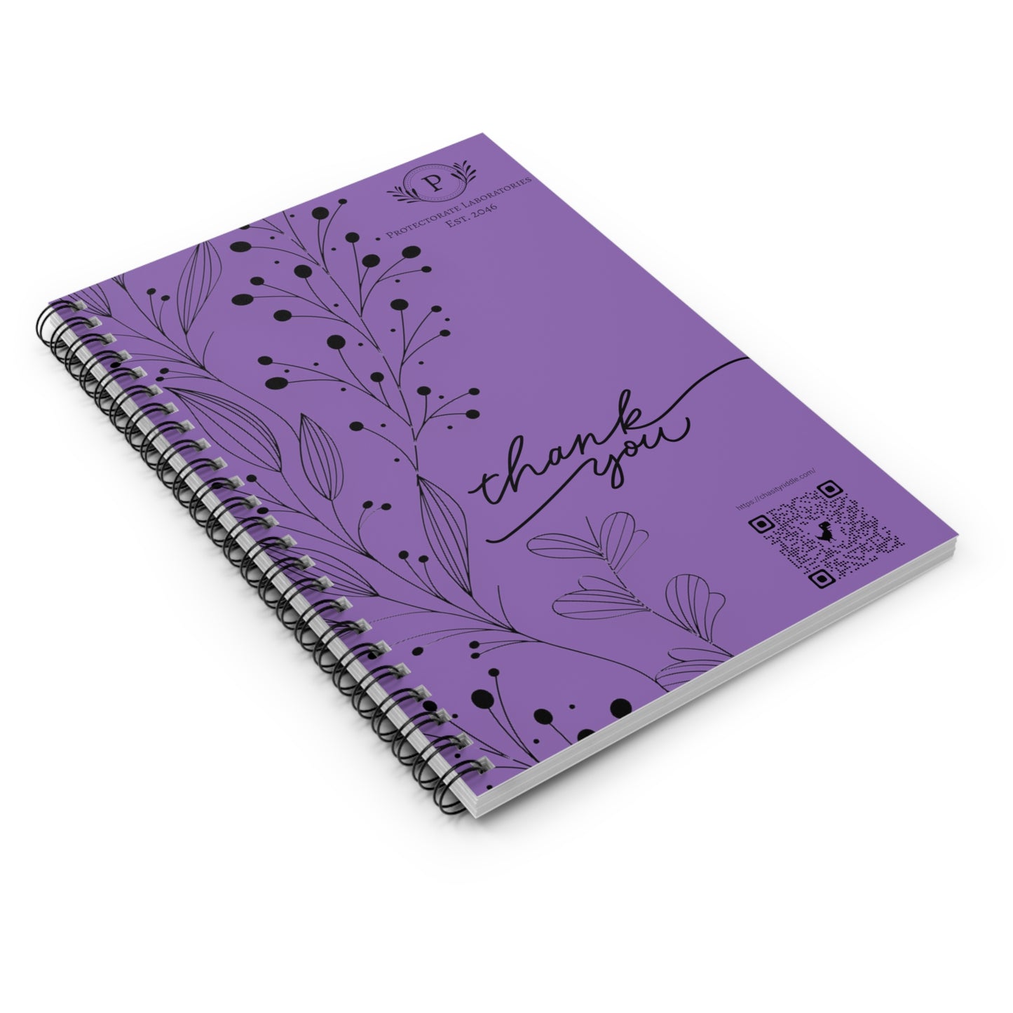 Purple Spiral Notebook - Ruled Line