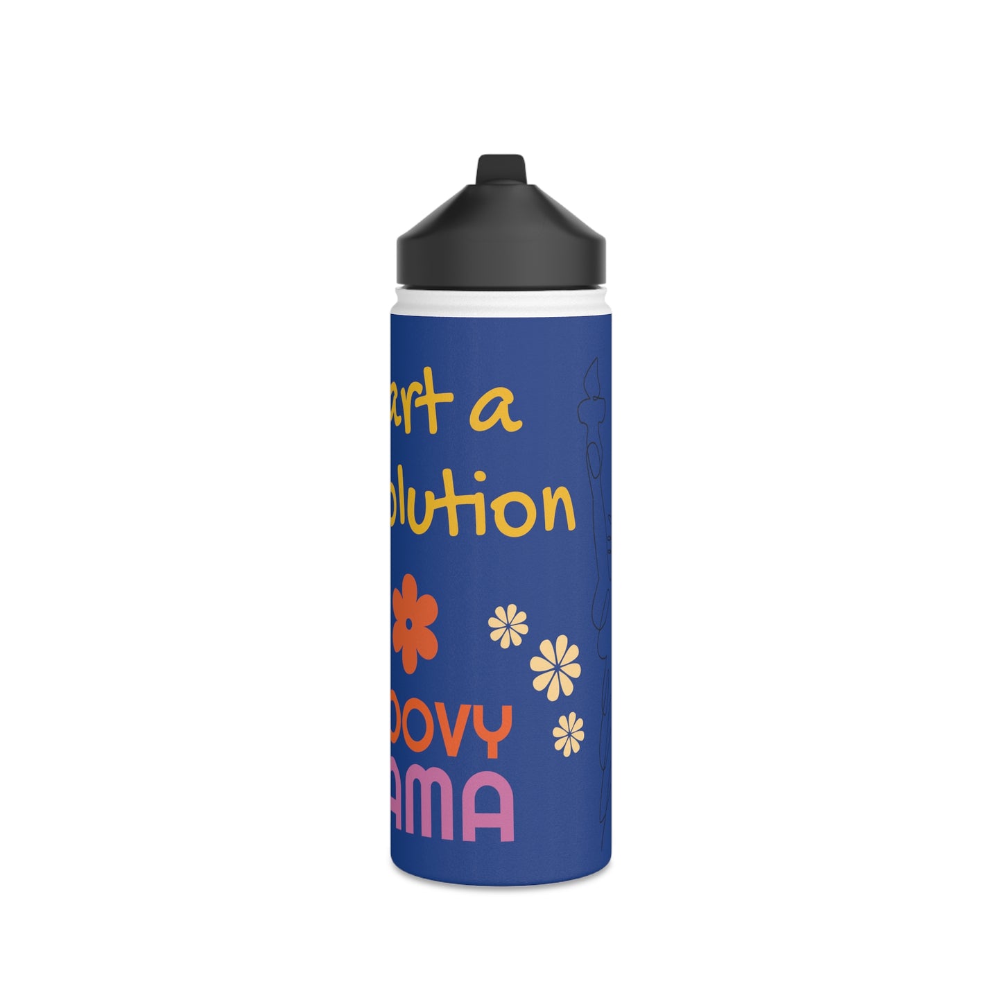 "Start a Revolution" Stainless Steel Water Bottle, Standard Lid