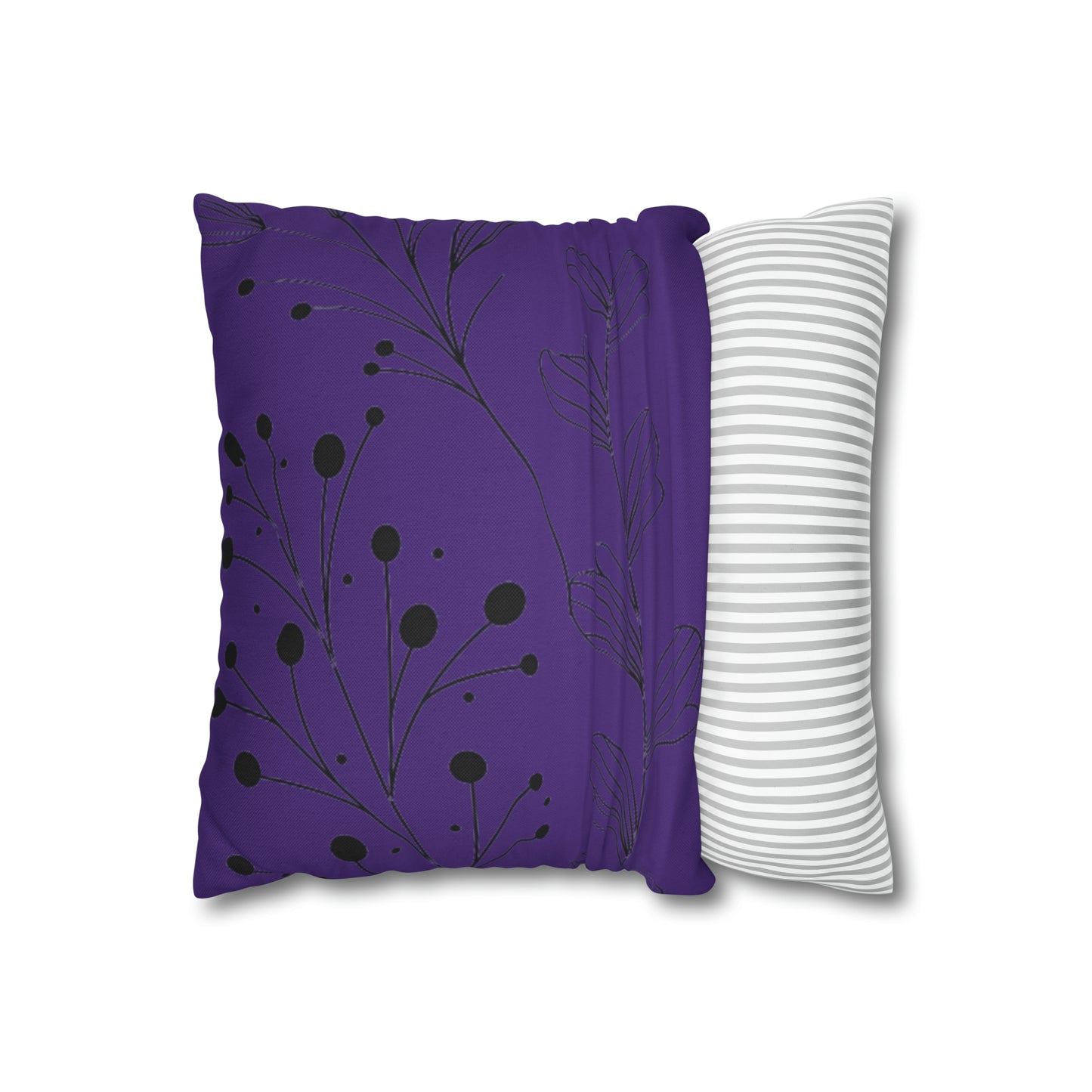 Purple Spun Polyester Square Pillow Case