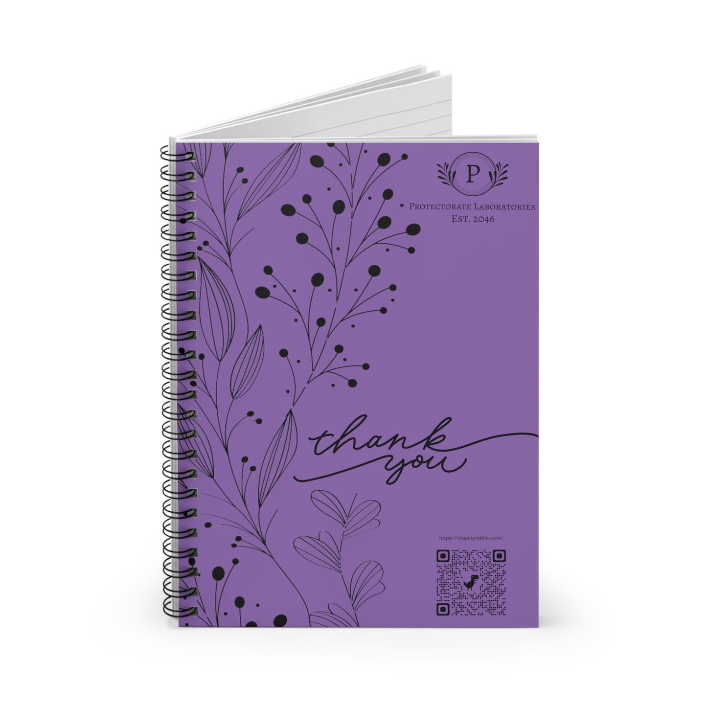 Purple Spiral Notebook - Ruled Line