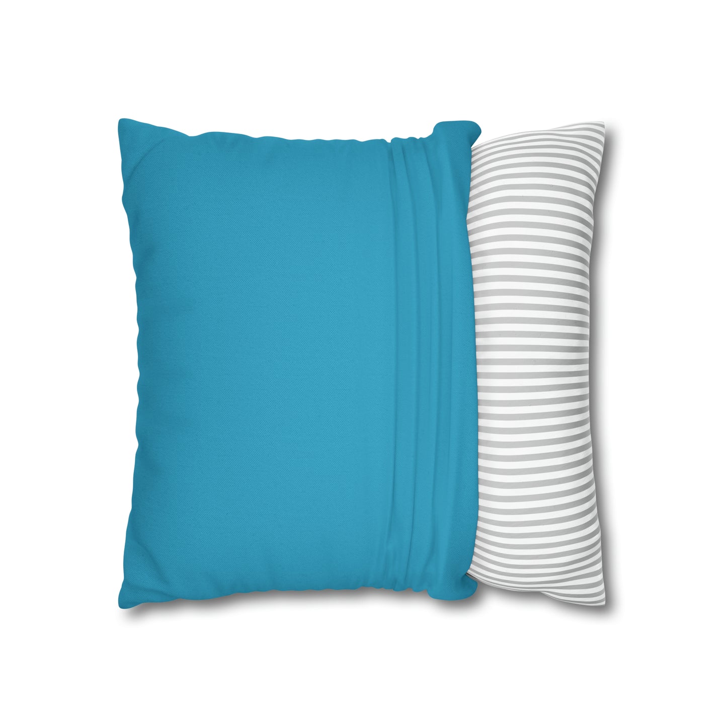 Turquoise Spun Polyester Square Pillow Case