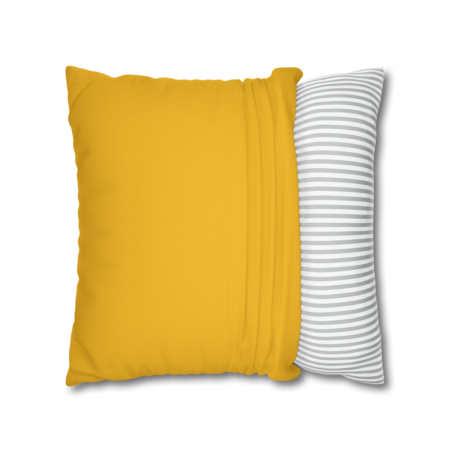 Yellow Spun Polyester Square Pillow Case