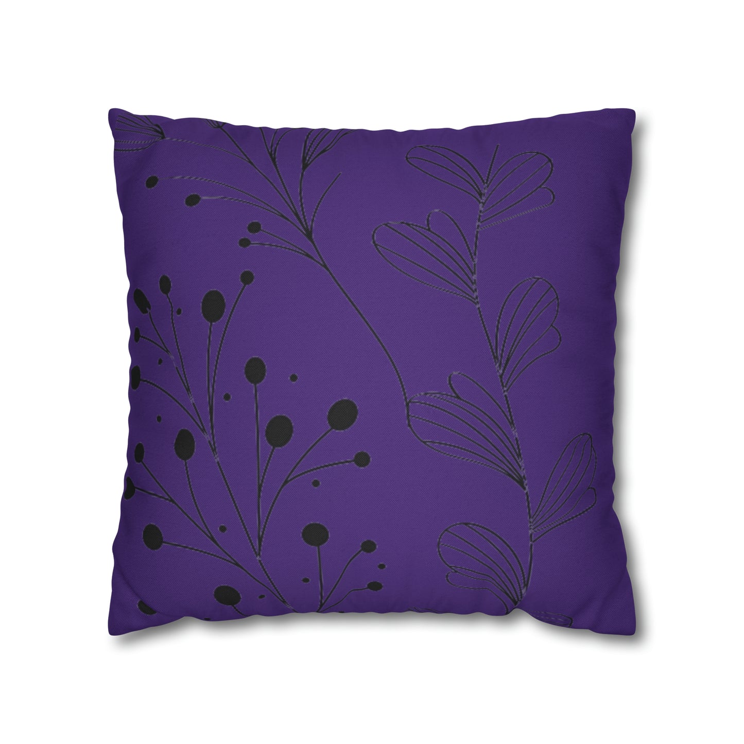 Purple Spun Polyester Square Pillow Case