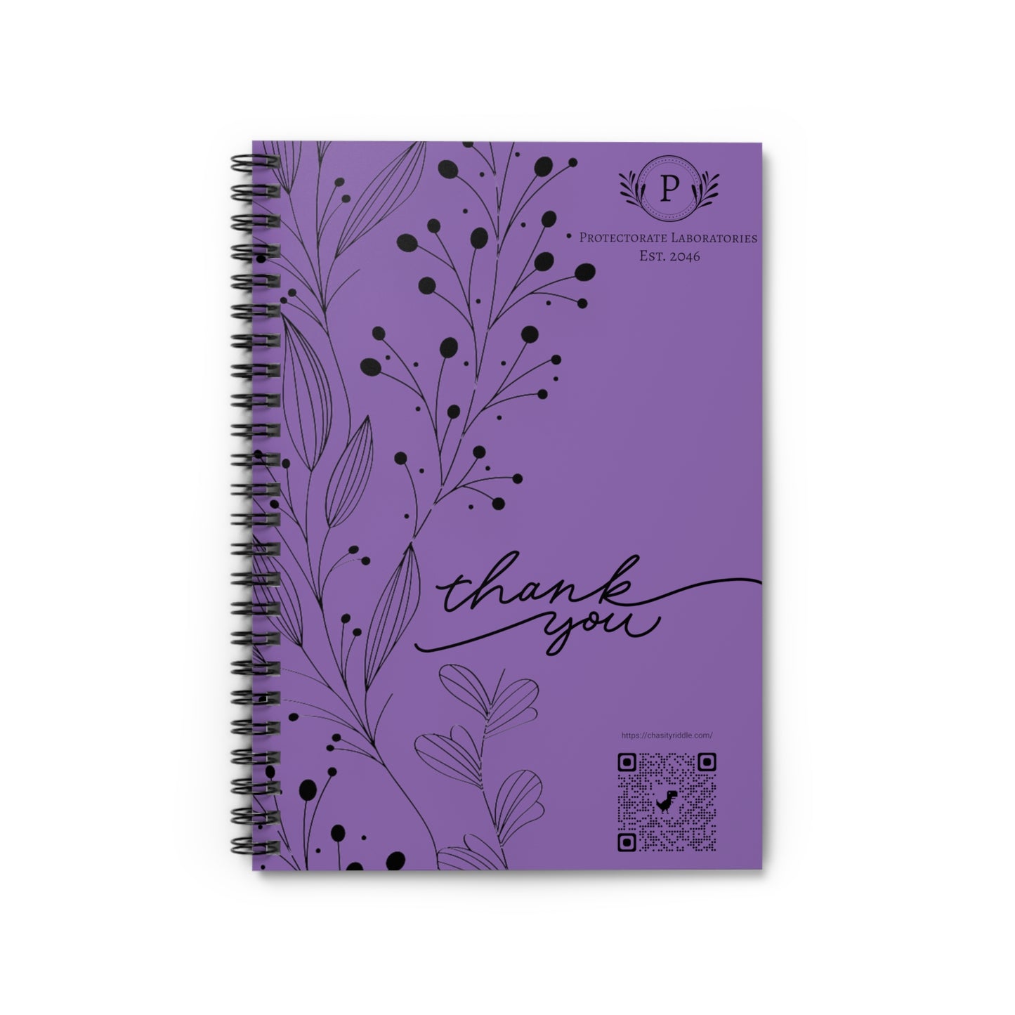 Purple Spiral Notebook - Ruled Line