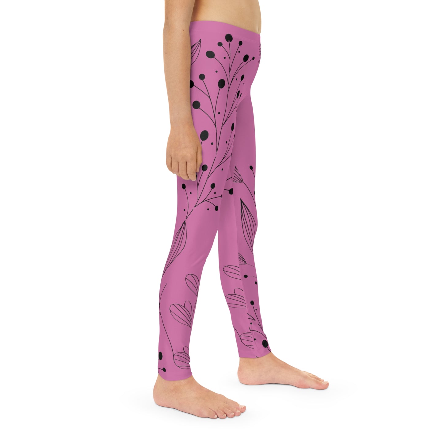 Pink Youth Full-Length Leggings (AOP)