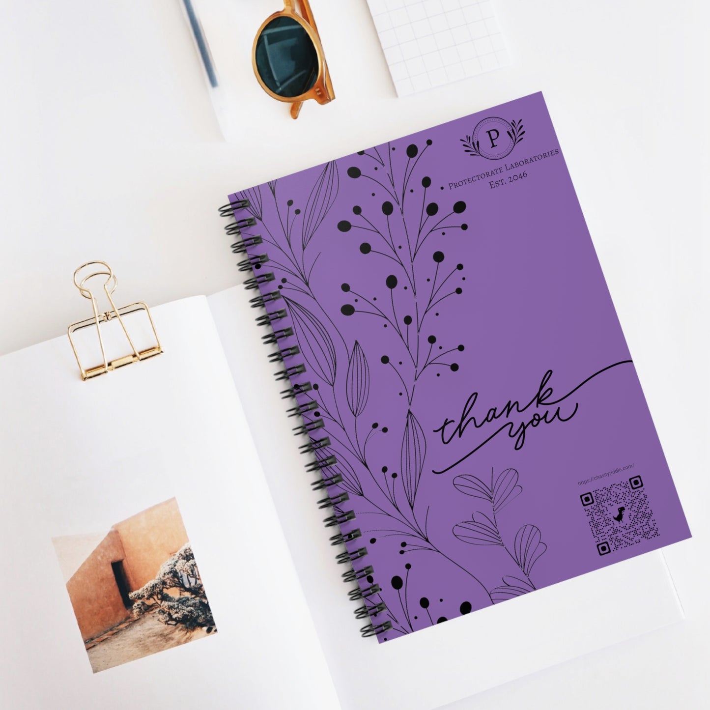 Purple Spiral Notebook - Ruled Line