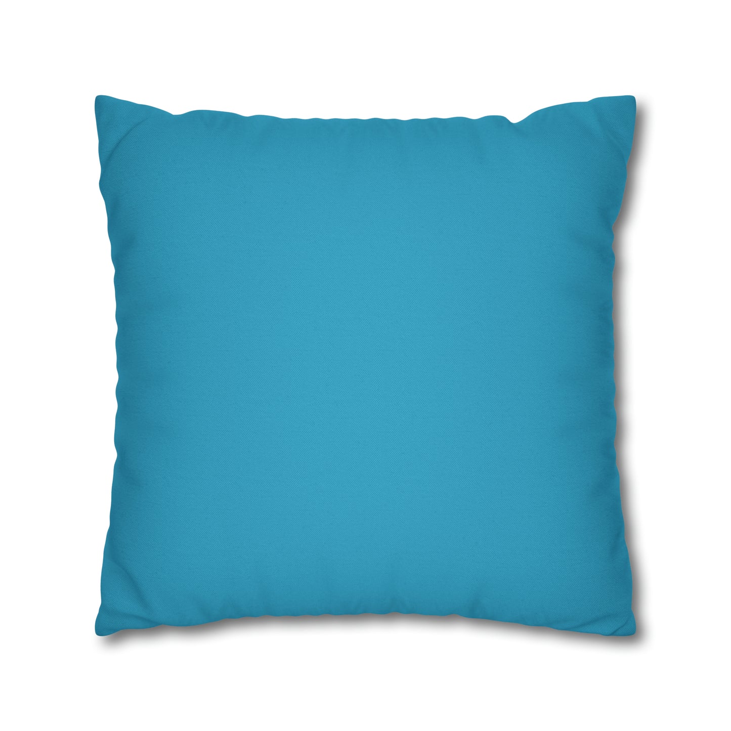 Turquoise Spun Polyester Square Pillow Case