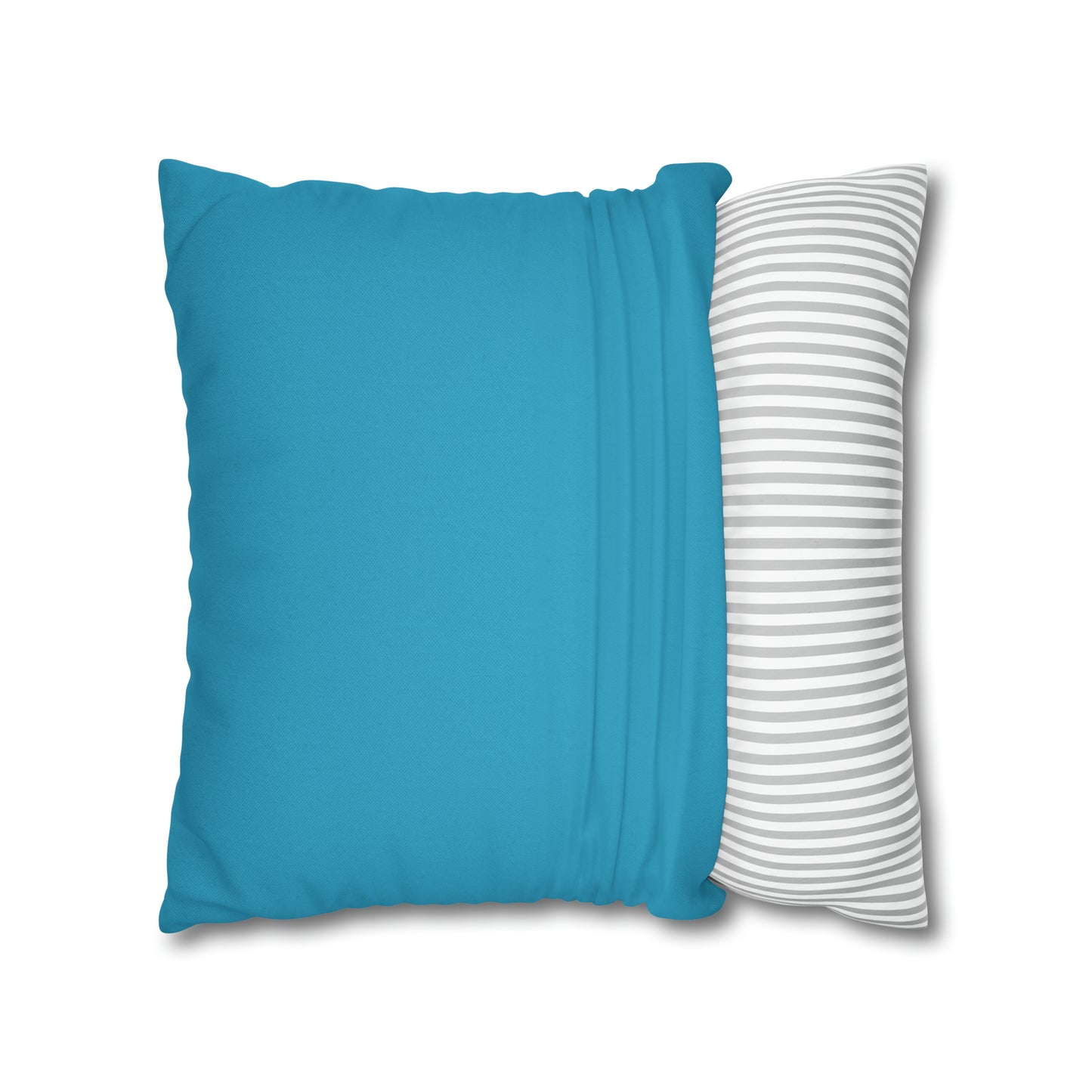 Turquoise Spun Polyester Square Pillow Case