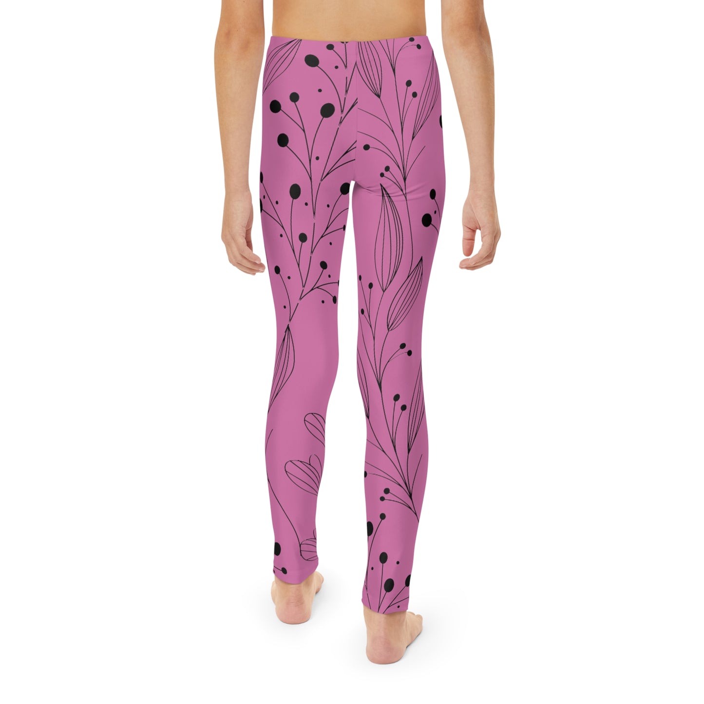 Pink Youth Full-Length Leggings (AOP)